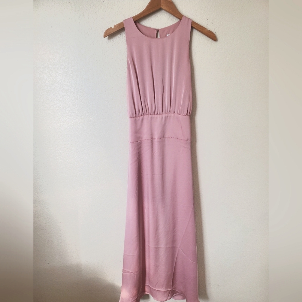 Express pink satin dress NWT
